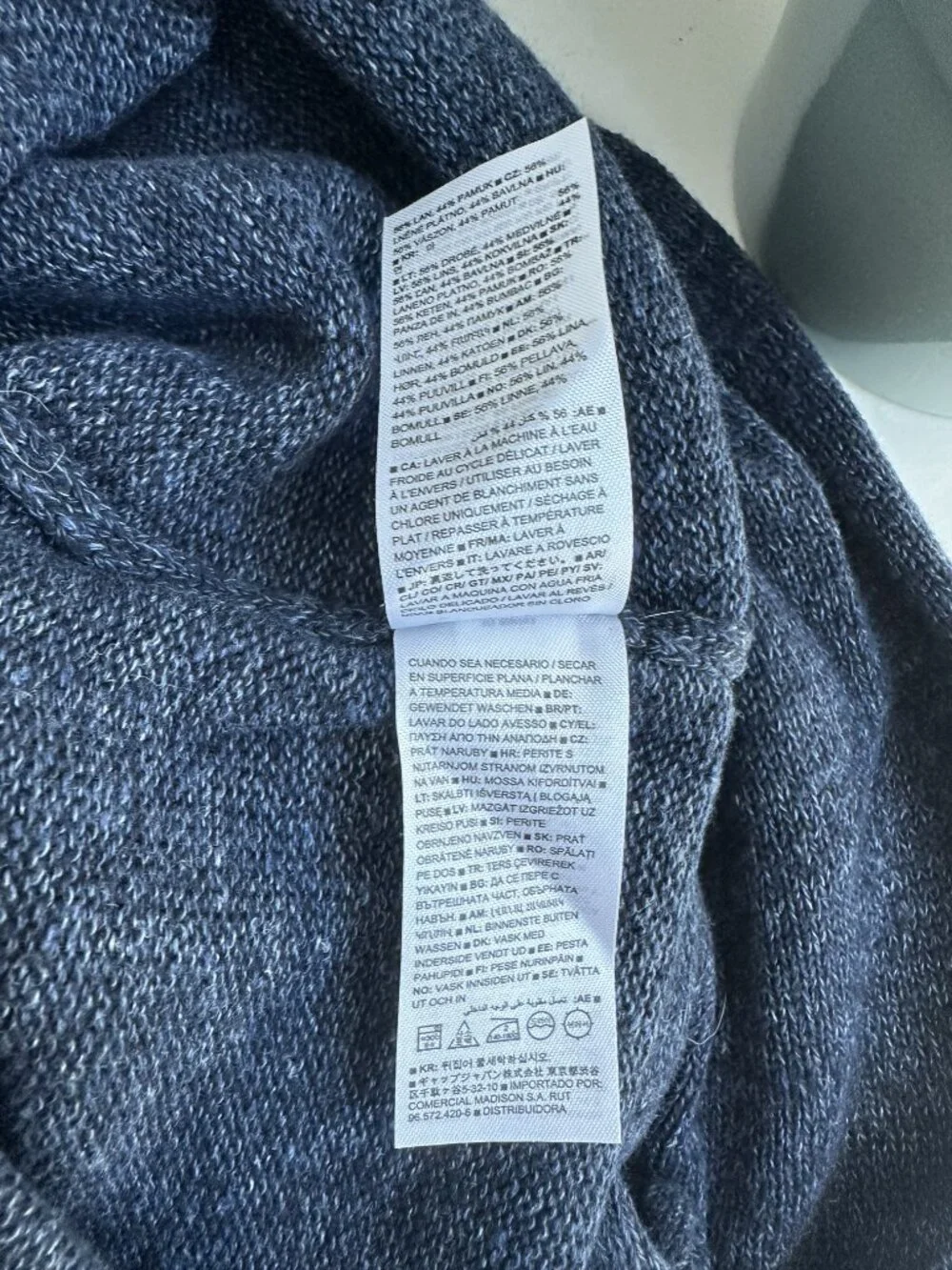 Banana Republic - Giorgio Linen-Cotton Sweater - Navy Blue (M)